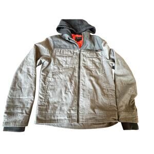 Fox Racing Utility Jacket S Gray Heritage Forged Straightaway Trucker Heritage